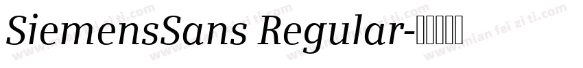 SiemensSans Regular字体转换